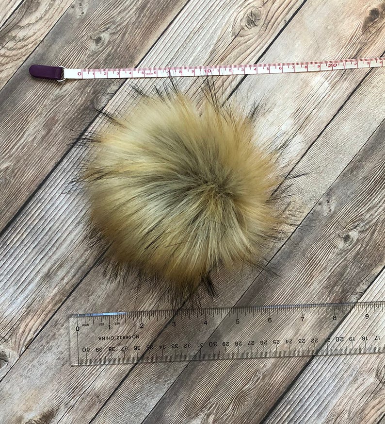 Fake Fur Pom Pom Large Faux Fur Pom Pom Wine Pom Pom Snap On Raccoon Pom Pom for Hat Toque Cruelty Free White Pom Pom 7