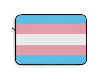 Tech in Trans Pride - Transgender Flag Laptopfodral