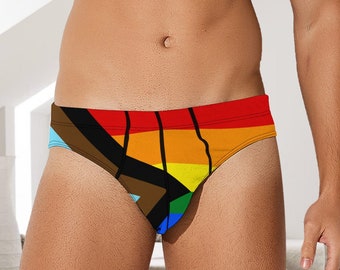 LGBTQ Pride Flag Men's Briefs - Comfortable, Vibrant, and Proud