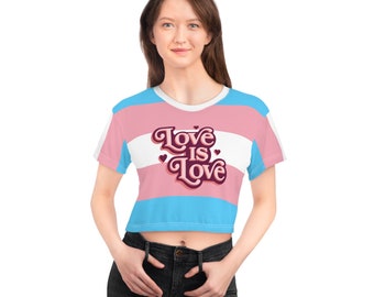 Kärlek är kärlek" Trans Pride Crop Top