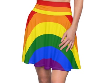 Gay Pride Flag Skater Skirt