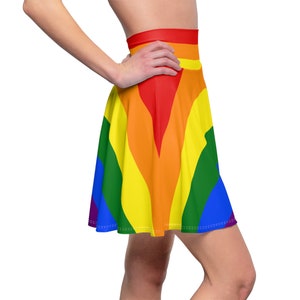 Gay Pride Flag Skater Skirt image 3