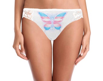 Trans Pride Fjärilsspetstrosor | Eleganta och kraftfulla underkläder