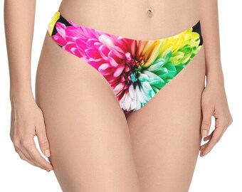 Rainbow Flower Thong