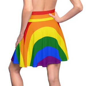 Gay Pride Flag Skater Skirt image 2