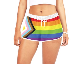 Progress Pride Shorts – Regnbågsflagga, Mjuka Träningskläder