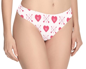 Alla hjärtans dag-hjärta-stringtrosa