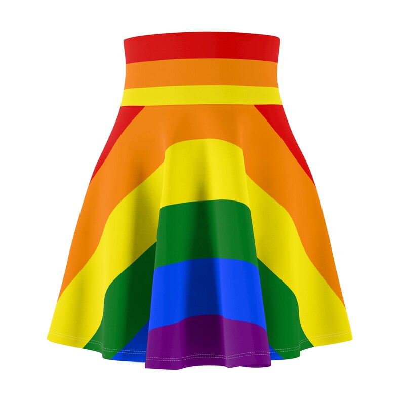 Gay Pride Flag Skater Skirt image 4