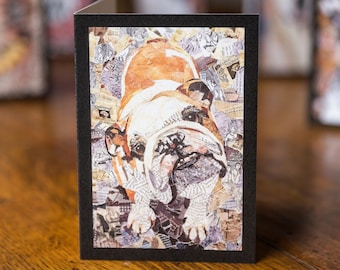 Bulldog greetings card