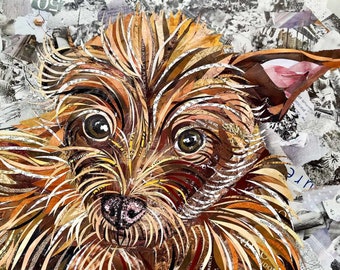 The Chihuahua collage,  signed, Violet Von Riot