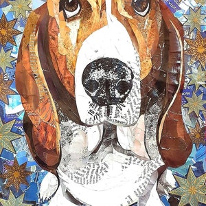 The Basset hound collage