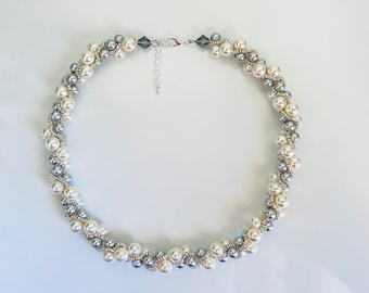 Unique Design Pearl Necklace Crochet