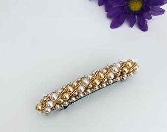 Handmade Cristal Pearl  Clip
