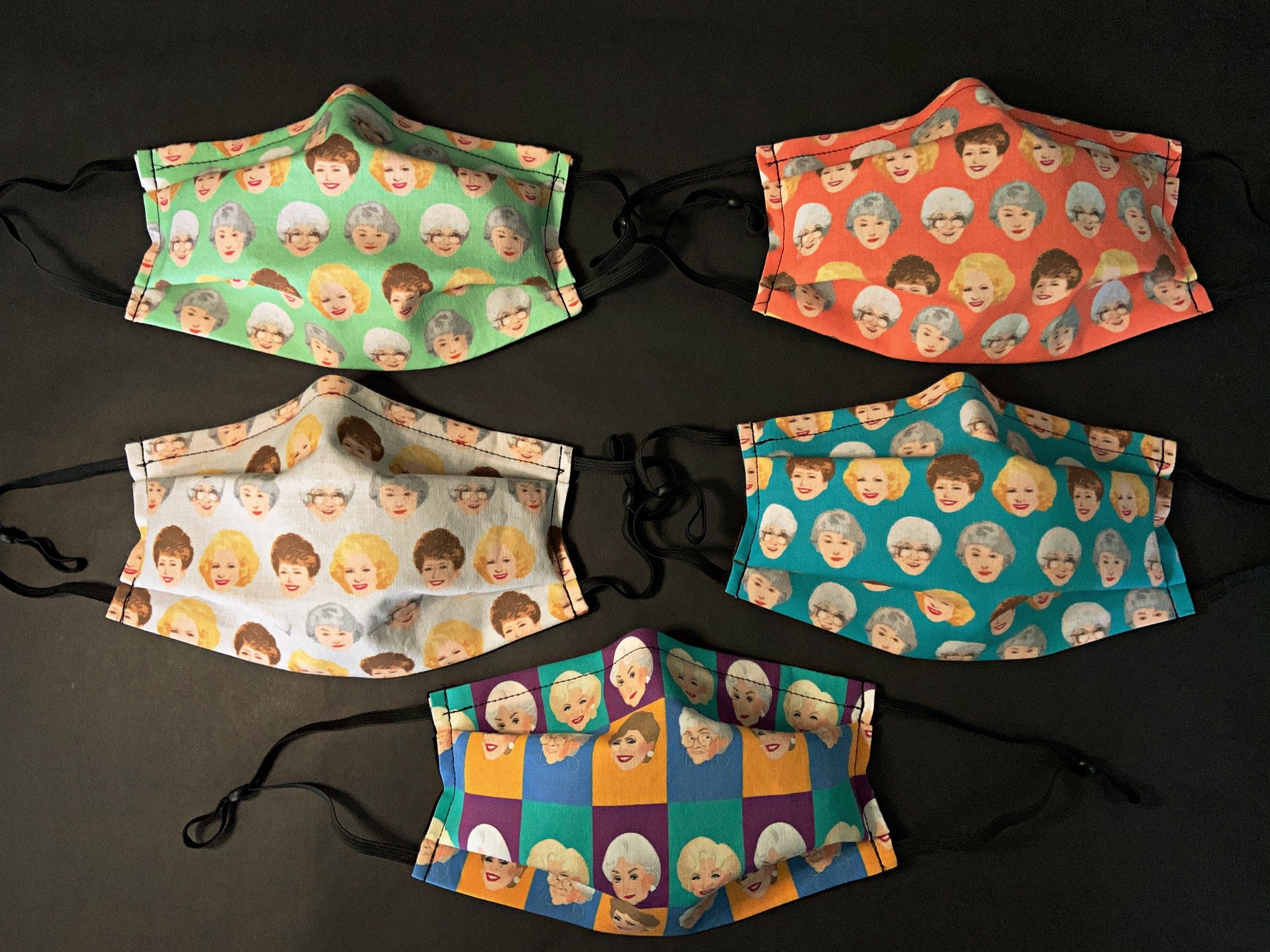 The Golden Girls Mask. Adjustable Cotton Everyday Face Mask, Double L…