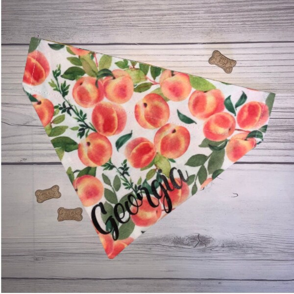 Peach Dog Bandana Etsy