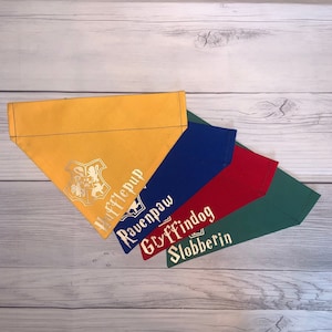Wizardry Houses Pet Bandana | Dogwarts | Over The Collar Dog Cat Bandana | CactusPeach Pet Boutique