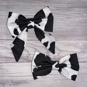 Cow Print Dog  Bow Tie Sailor Bow | Scrunchie | Keychain | Poop Bag Dispenser | CactusPeach Pet Boutique