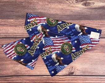 Support the Military United States Army Military Dog Bandana Army Cat Banana Over the Collar Slip on Bandana Gifts for Pets