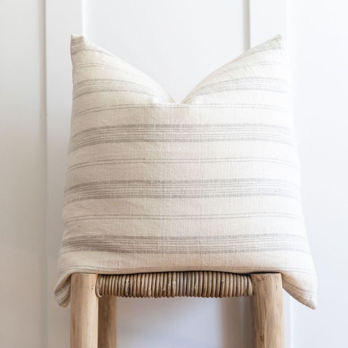 White Luxury Linen Pillow Cover / White Stonewashed Linen Etsy