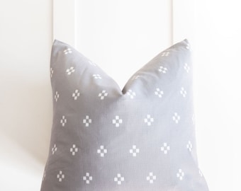 Chiang Cotton Pillow Cover Grey