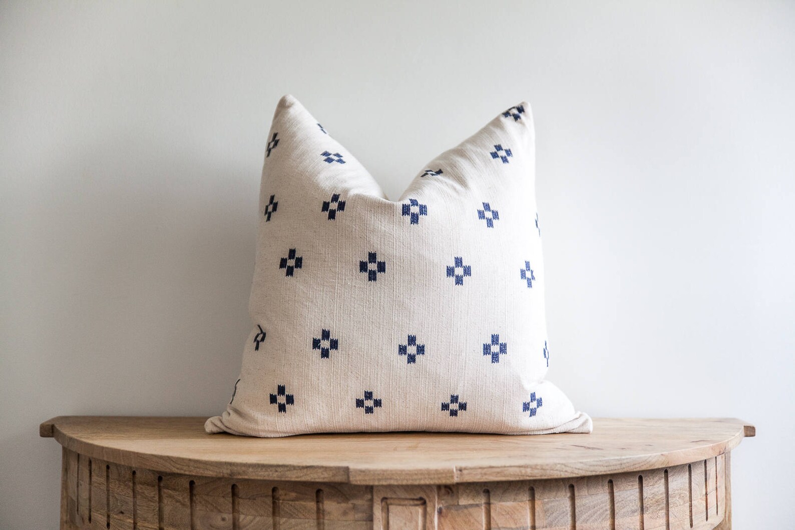 Navy Blue Dot Pillow Cover Etsy
