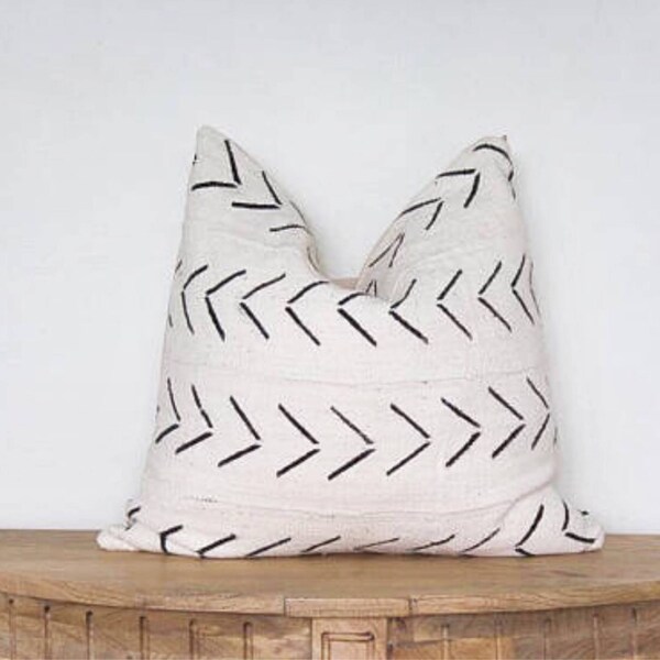 18x18 Authentic African Mudcloth Pillow Cover