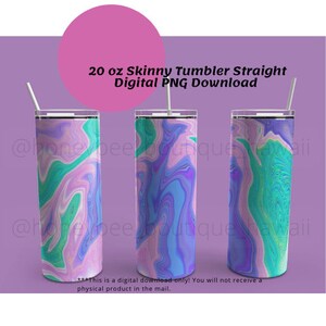 20 oz Skinny Tumbler Sublimation Design Holographic Digital Download PNG Digital file Tumbler Design Tumbler Wrap Design