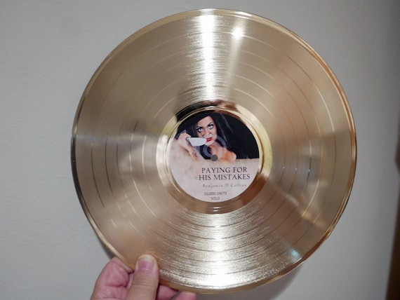 12in Silver Platinum Gold Award Vinyl Record blank or With Custom