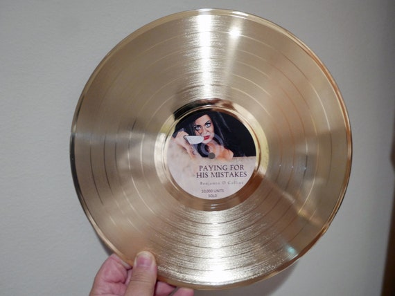 12in Silver Platinum Gold Award Vinyl Record blank or With Custom