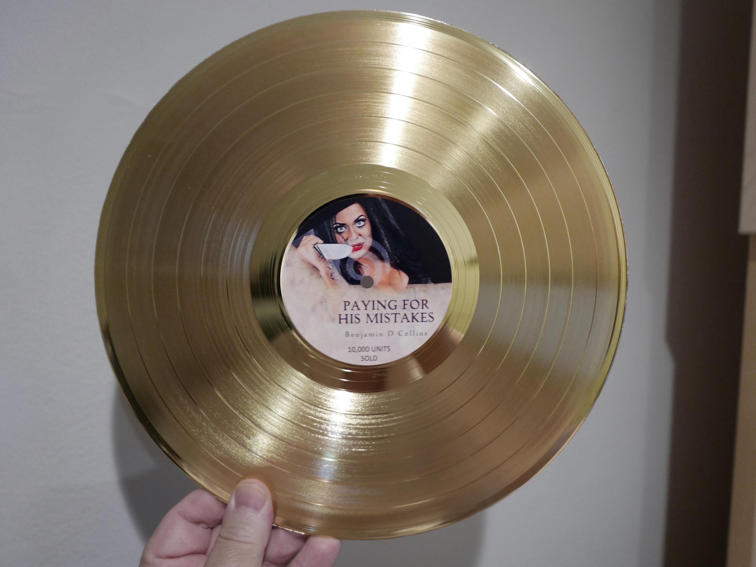 12in Gold Silver Platinum Award Vinyl Record (blank or With