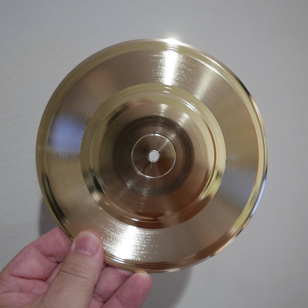 Disco de vinilo Gold Silver Platinum Award de 7 pulgadas (etiqueta impresa en blanco o personalizada)