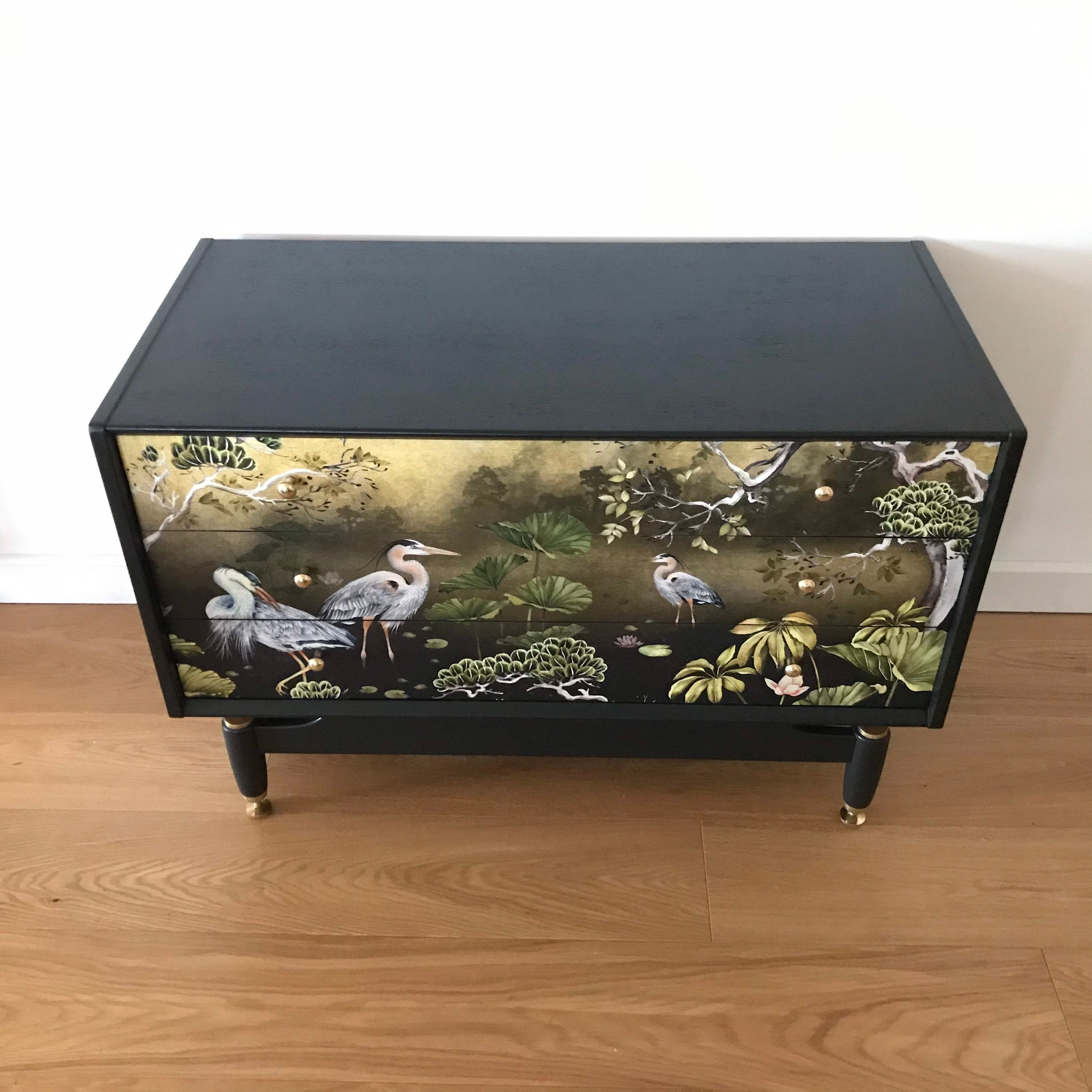 Upcycled Midcentury G Plan 3 Drawer Chest With Avalana Golden Etsy