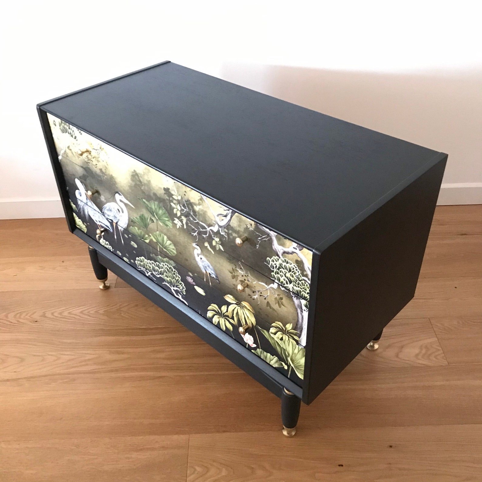 Upcycled Midcentury G Plan 3 Drawer Chest With Avalana Golden Etsy