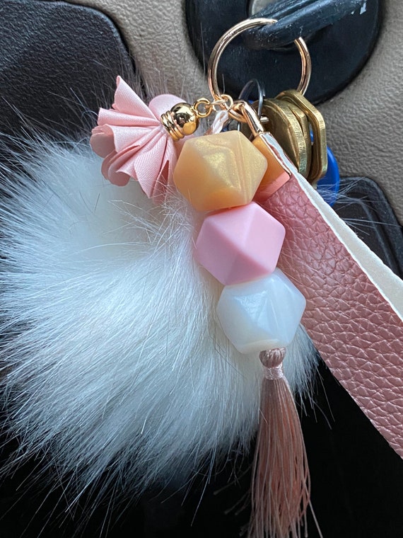 Puffball keychain deals