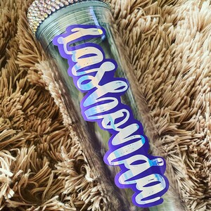 Bling Lid Custom Skinny 20 Oz Tumbler