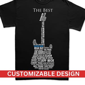 Guitar Shirt for Men, Custom Guitar Shirt, Personalized Guitarist Tee, String Instrument Legends T-shirt, Gift for Guitar Players