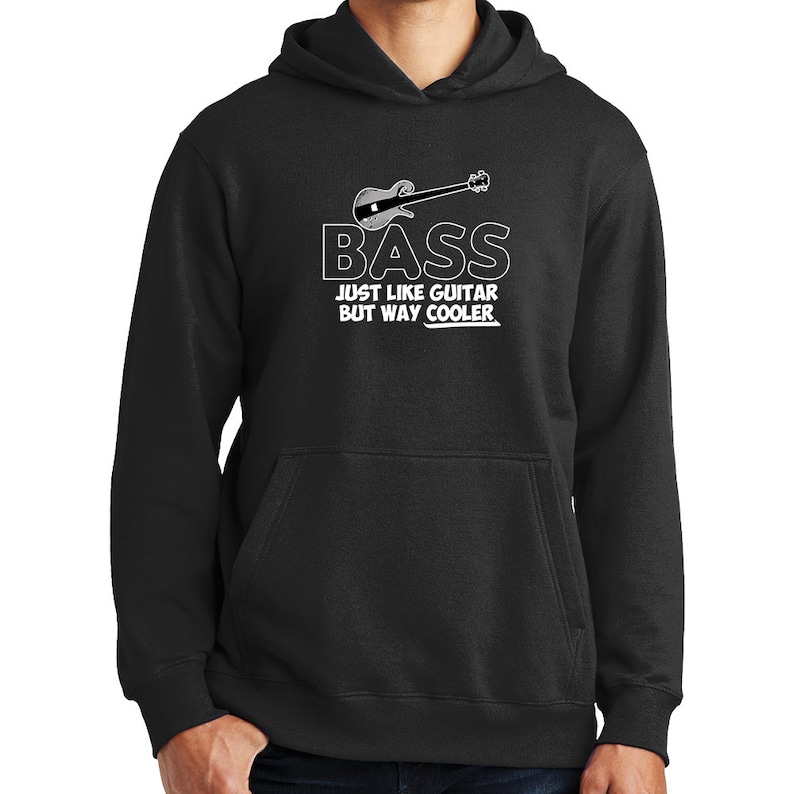 Bass Cooler Than Guitar Funny Bassist Hoodie Etsy