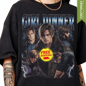 Girl Dinner Leon Kennedy Comfort Colors® Shirt, Resident Evil Tee, Requiem RE9 Fan Gift