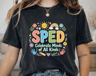 SPED Shirt | Celebrate Minds Retro Hoodie | Cute Special Education Gift
