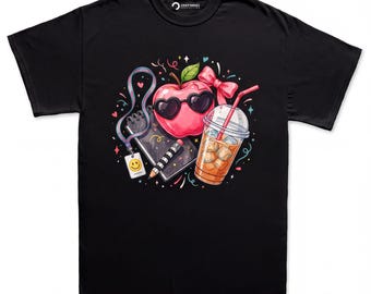 Teacher Shirt | Cute Apple Iced Coffee Hoodie | Back To School Gift Idea