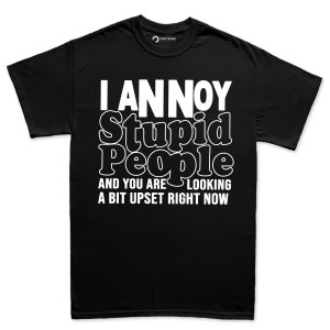Lustiges Spruch Herren T-Shirt, lustiges Geburtstagsgeschenk Shirt für Männer, sarkastisches Herren T-Shirt Geschenk zum Vatertag, ich ärgere dumme Leute Shirt