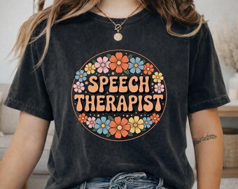 Speech Therapist Shirt | Retro Floral SLP Hoodie | Speech Language Gift