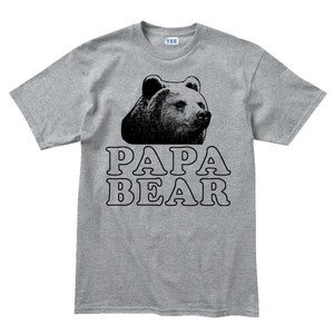 Papa Bear Fathers Day Gift for Dad Daddy Funny Mens T Shirt - Etsy