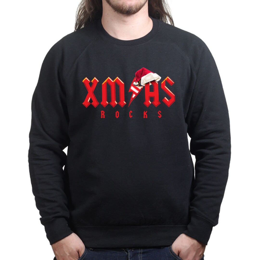 Xmas Rocks Heavy Metal Music Christmas Party Gift Funny Santa ...