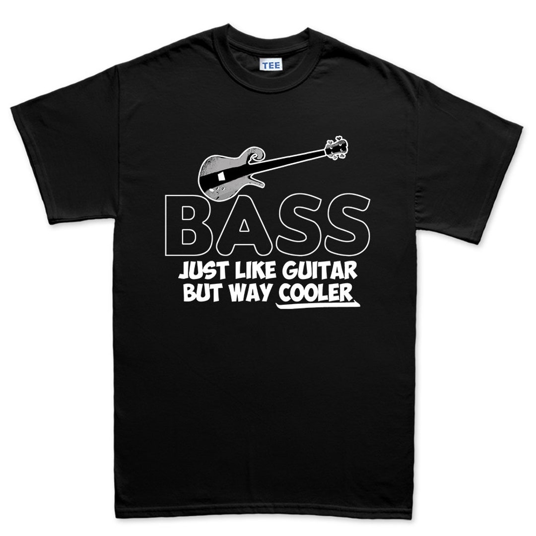Mens Bass Cooler Than Guitar Funny Bassist T Shirt Tee Top Tshirt Etsy