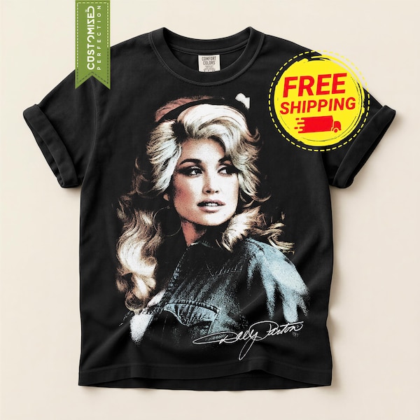 Comfort Colors® Dolly Parton Signature Vintage Graphic Shirt, Retro Country Music TShirt, Dollywood Tee, Dolly Toddler Shirt, Kids Youth Tee