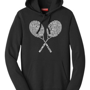 Tennis Legends Champions Player Tribute Hoodie