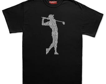 Mens Golf Golfing Golfer Legends Tribute T shirt Tee Top T-shirt