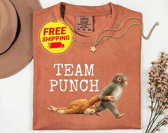 Team Punch Comfort Colors® T-Shirt, Baby Monkey Tee, Emotional Support Tshirt