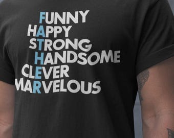 Father Crossword Shirt: Clever Dad Acronym Puzzle Tee for Papa